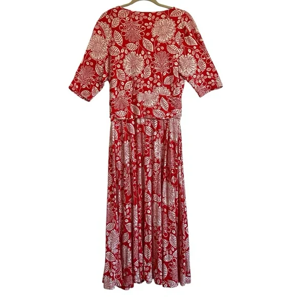 Boden Poppy Red Gardenia Jersey Dress Size 10 - Picture 4 of 13